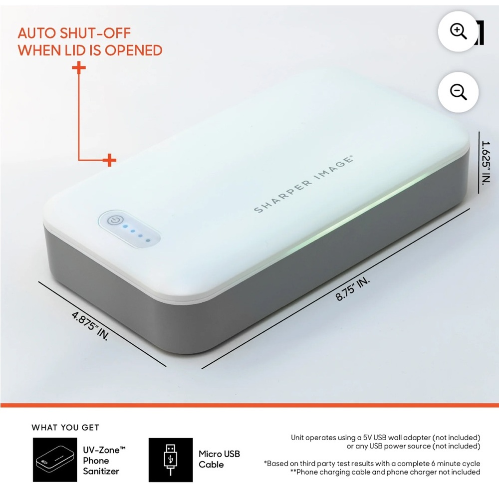 Sharper Image UV Zone Phone Sanitizer - Picture 4 of 6